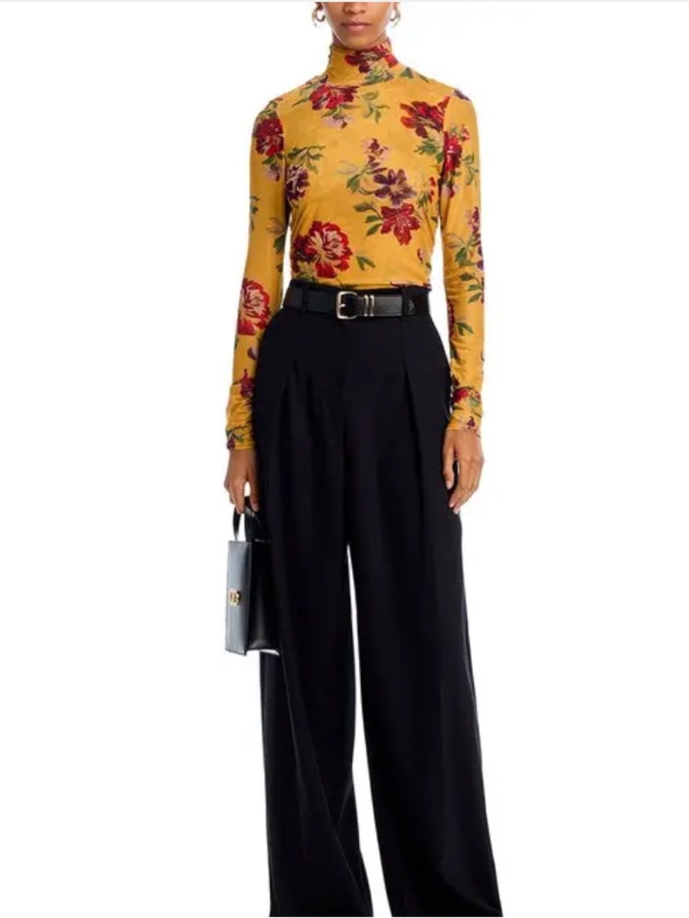 Cinq a sept Bridgette floral mesh top gold extra large - Picture 4 of 9